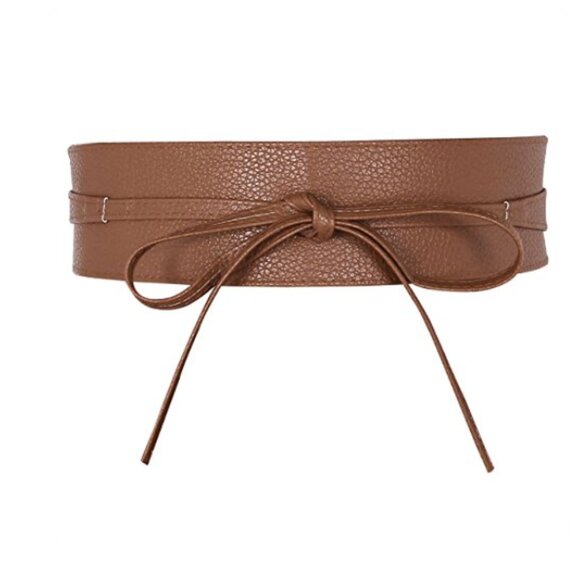 PU Leather Self Tie Wrap Belt main image 12